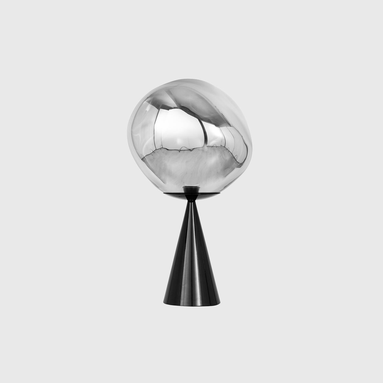 Melt Cone Fat Table Lamp, Chrome